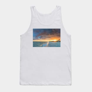 Sunset Clouds Over The Gulf Of Mexico On Sanibel Island Tank Top